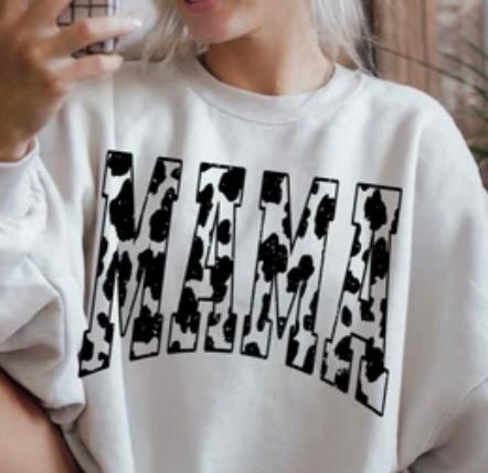 Mama - cow print