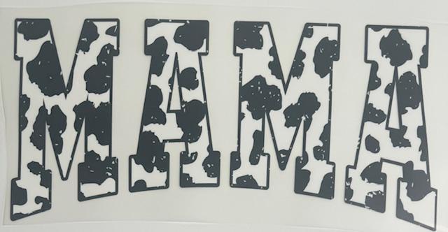 Mama Cow print-black