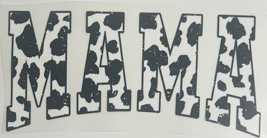 Mama Cow print-black