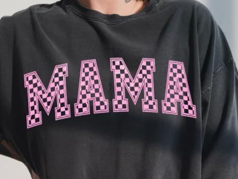 Mama - pink checkered