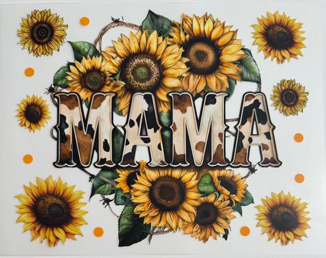 Mama - Sunflowers/cow print