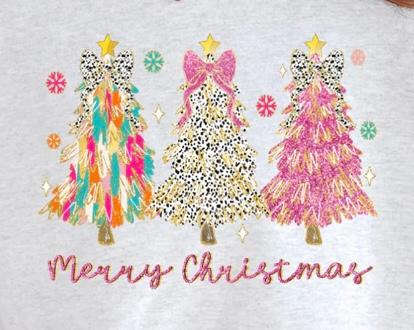 Merry Christmas - pastel trees