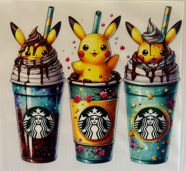 Pika-chu in starbucks drinks