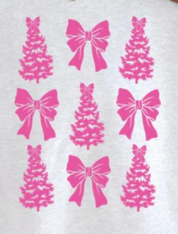Pink Christmas Trees/Bows
