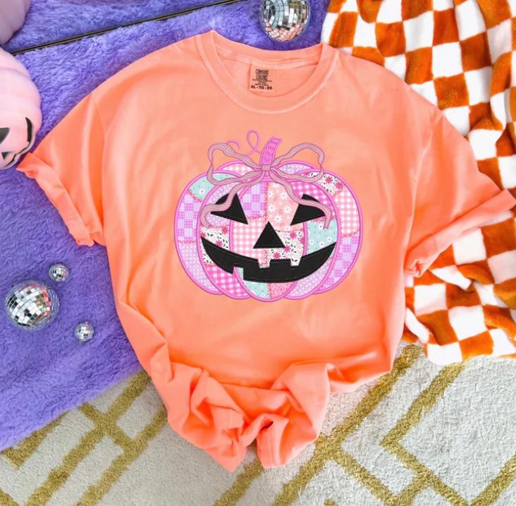 Pink Pumpkin - quilt look