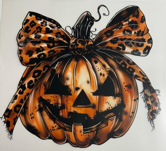 Pumpkin - cheetah bow