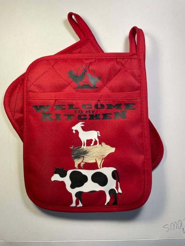 Pot Holders Red  (set of 2)
