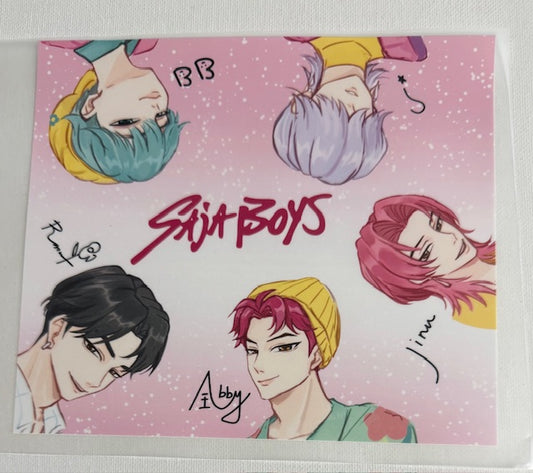 Saja Boys - pink background