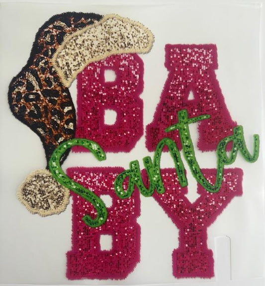 Santa Baby-cheetah hat sparkly