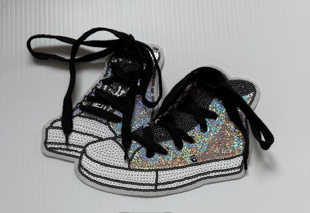 Silver Bling shoes patch