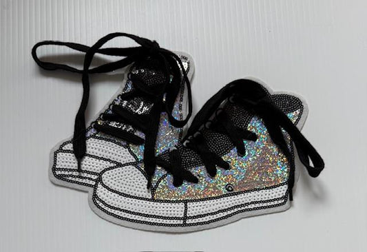 Silver Bling shoes patch