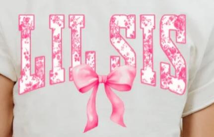 Lil Sis - pink bow