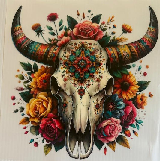 Tribal Skull - colorful