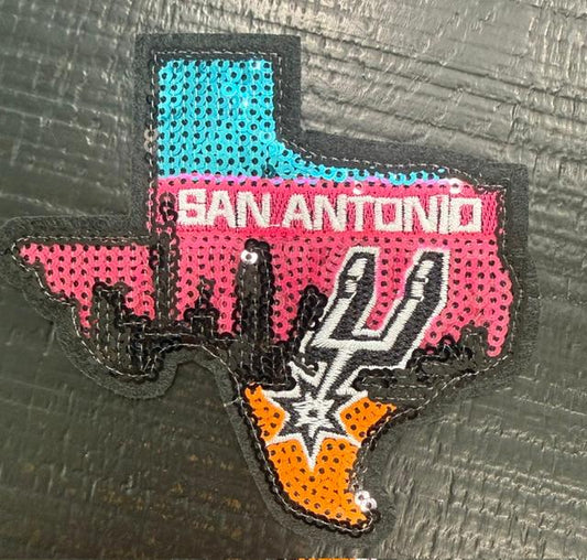 Spurs hat patch-Tx shape