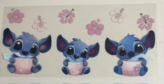Stitch - pink cup