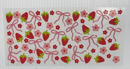 Strawberries & pink bows