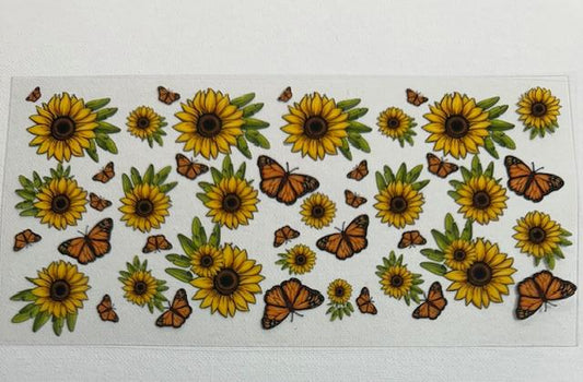Sunflowers - butterflies