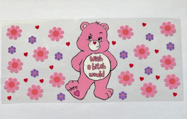Swear Bear - pink, wish a B would