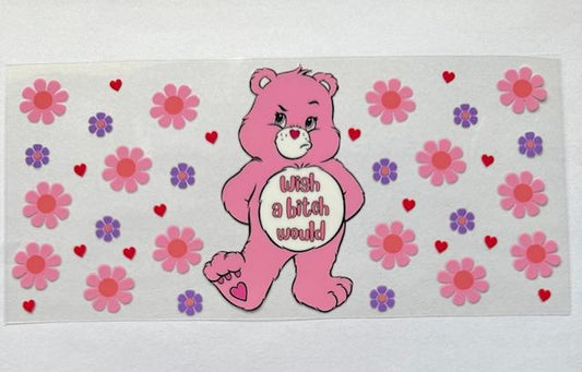 Swear Bear - pink, wish a B would