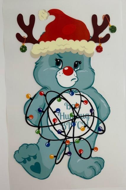 Christmas Swear Bear - teal
