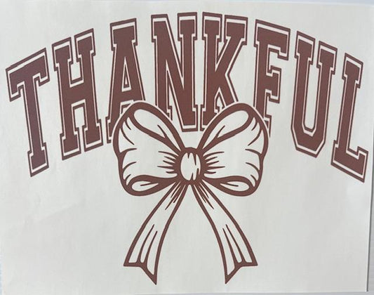 Thankful - brown bow
