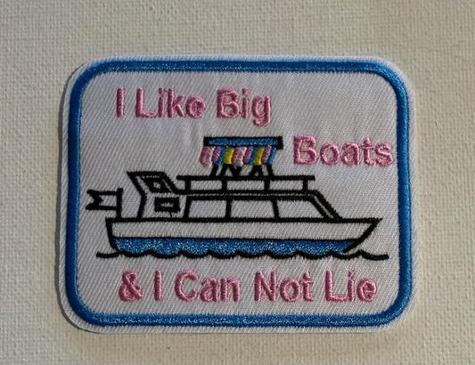 I like Big Boats & I can Not Lie hat patch