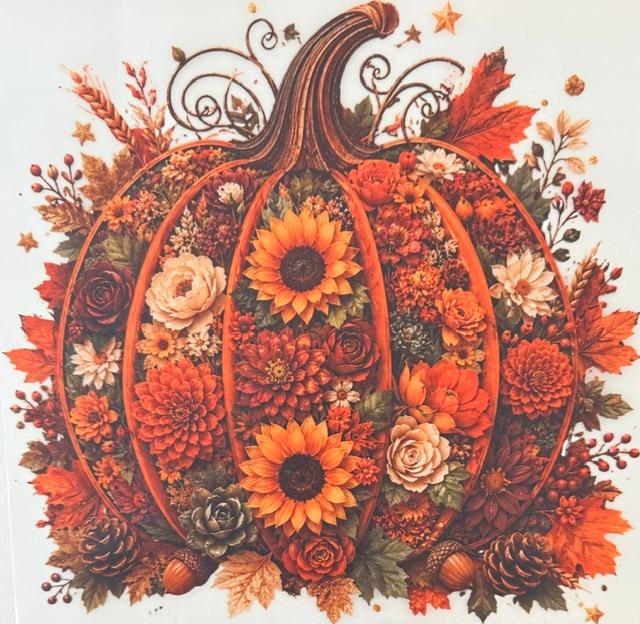 Fall Floral Pumpkin