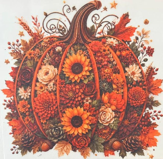 Fall Floral Pumpkin