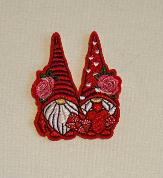 2 Valentines Gnomes hat patch