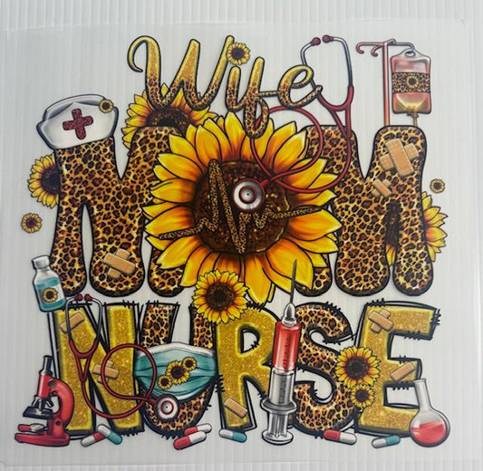 Wife MOM NURSE-sunflower