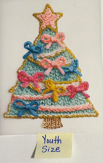 Christmas Tree Pastel colors yarn Patch-youth