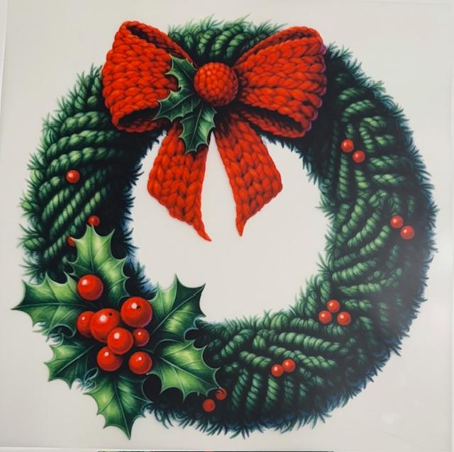 Christmas Wreath- yarn